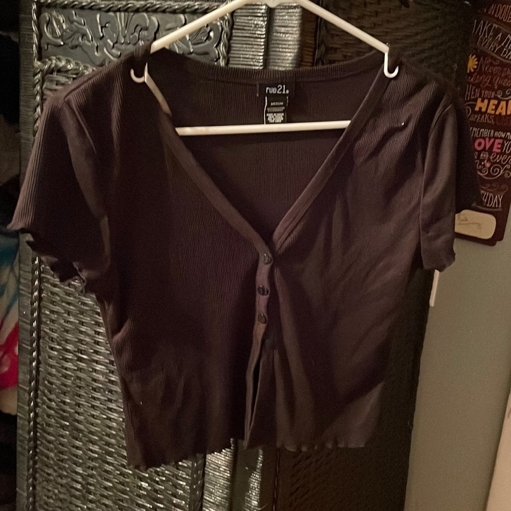 Black button up shirt